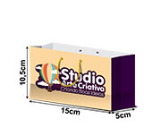 Impressão Colorida/Apergaminhado 150g/com Ilhos/Sacola Extra Mini Horizontal